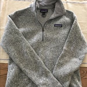 grey Patagonia quarter zip